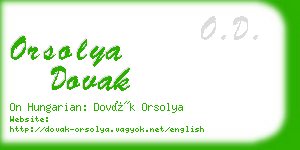 orsolya dovak business card